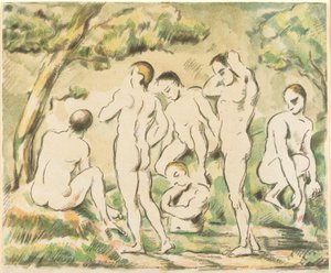 Kylpijät (pieni laatta) tekijältä Paul Cézanne