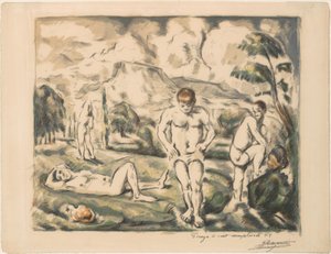 Suuret kylpijät (Kylpijät) tekijältä Paul Cézanne