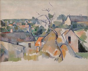 The Rooftops, n. 1898 (öljy kankaalle) tekijältä Paul Cézanne