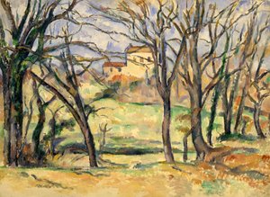 Puut ja talot lähellä Jas de Bouffania tekijältä Paul Cézanne