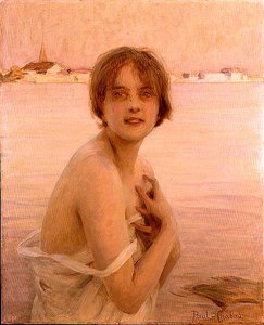 Girl by the Sea (öljy kankaalle)