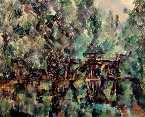 Silta lammen yli, vuodelta 1898. tekijältä Paul Cézanne