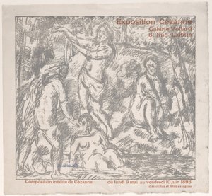 Näyttelyluettelon kansi Cézanne-näyttelyyn Galerie Vollardissa 9.5.-10.6.1898..., 1898. tekijältä Paul Cézanne
