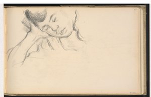 Kuva lepää kädellä tekijältä Paul Cézanne