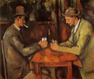 ranska: Les Joueurs de cartes Kortinpelaajat tekijältä Paul Cézanne