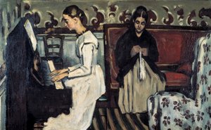 Tyttö Tannhauserin pianoalkusoittossa, v. 1868. tekijältä Paul Cézanne