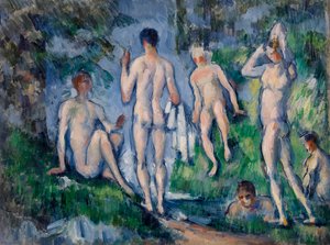 Kylpyläisten ryhmä tekijältä Paul Cézanne