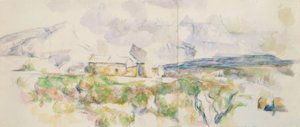 Sainte-Victoire-vuori Lauvesilta nähtynä tekijältä Paul Cézanne