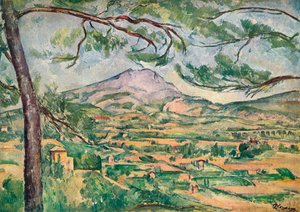 Mont Sainte-Victoire ja suuri mänty, vuodelta 1887. tekijältä Paul Cézanne
