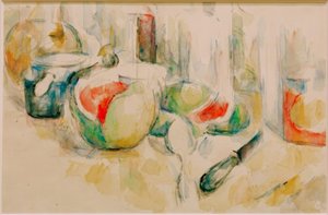 Nature morte avec pastèque entamée tekijältä Paul Cézanne