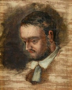 Émile Zolan muotokuva 1840-1902, noin 1862-1864. tekijältä Paul Cézanne