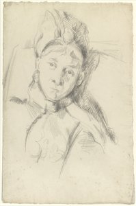 Muotokuva Hortense Cézanne-Figuetista, taiteilijan vaimosta tekijältä Paul Cézanne
