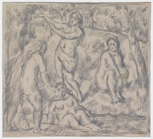 Tutkimus neljästä naisesta uimassa tekijältä Paul Cézanne