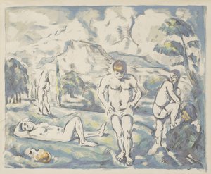 The Bathers: Suuri lautanen, 1898 tekijältä Paul Cézanne