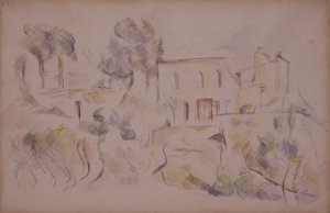 The Coach House (vaja Château Noirissa) tekijältä Paul Cézanne