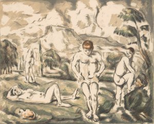 Suuret uimarit Suuret uimarit, n. 1898, n. 1898. tekijältä Paul Cézanne
