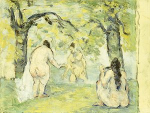 Kolme uimaria, 1875-77 tekijältä Paul Cézanne