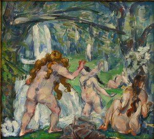""Kolme uimaria"" Paul Cezannen (1839-1906) maalaus 1875 Öljy kankaalle - koko 30,5x33cm Yksityinen kokoelma tekijältä Paul Cézanne