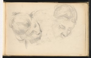 Kaksi naisten päätä tekijältä Paul Cézanne
