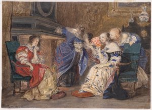 Naiset sisätiloissa tekijältä Paul Delaroche