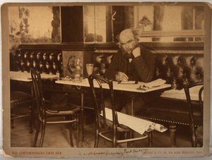 Paul Verlaine Café François 1erissä Pariisissa, 1892. tekijältä Paul Dornac
