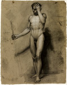 Pysyvä mies alaston (recto); Klassinen pää (käänteinen) tekijältä Paul Emile Detouche