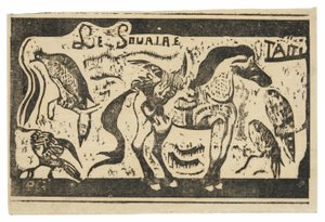 Hevonen ja linnut, Le souriren päähine tekijältä Paul Gauguin