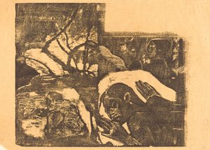 Maorinainen metsässä, Manao Tupapau Henki kummittelee häntä, 18941895. tekijältä Paul Gauguin