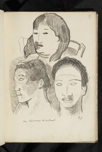 Ennen ja jälkeen - piirustus "Ei vailla tunnetta" tekijältä Paul Gauguin