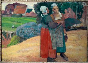 Breton talonpojat (öljy kankaalle tekijältä Paul Gauguin