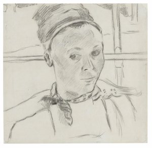 Nuoren bretagnelaisnaisen rintakuva (mahdollisesti Marie Lagadu) tekijältä Paul Gauguin