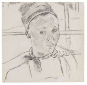 Nuoren bretonilaisen naisen rintakuva (mahdollisesti Marie Lagadu) tekijältä Paul Gauguin