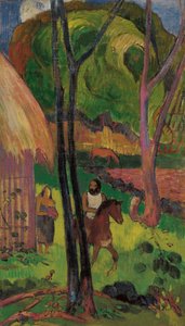 Ratsastaja kotan edessä, 1902. tekijältä Paul Gauguin