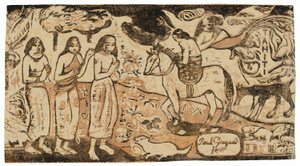 Asuinpaikan vaihto Late Wood-Block Prints -sarjasta tekijältä Paul Gauguin