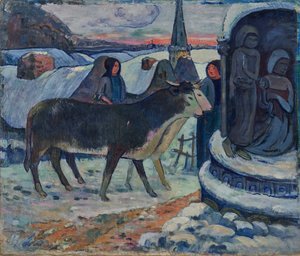 Jouluyö (härkien siunaaminen) tekijältä Paul Gauguin