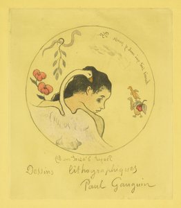 Suunnittelu kiinalautaselle, 1889 tekijältä Paul Gauguin