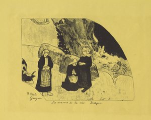 Meren draamat: Bretagne, 1889 tekijältä Paul Gauguin