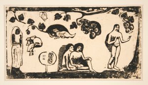 Naiset, eläimet ja lehdet [naiset, eläimet ja lehdet] tekijältä Paul Gauguin