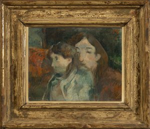 Hahmoja sisätilassa (aiemmin: Taiteilijan näky tai Taiteilijan näky: omakuva pojan kanssa) tekijältä Paul Gauguin