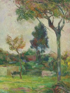 Ranska: Deux vaches au pré, ou Les Deux vaches Kaksi lehmää niityllä. tekijältä Paul Gauguin