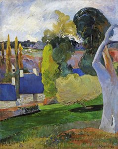 Ranskalainen:  Ferme en Bretagne II Maatila Bretagnen alueella II tekijältä Paul Gauguin