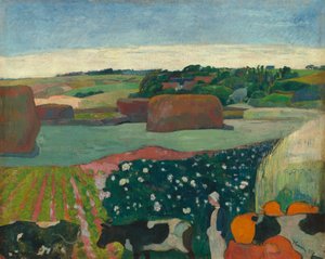 Heinäsuovat Bretagnessa, 1890. tekijältä Paul Gauguin