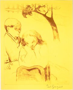 Menschliches Elend, aus der "Volpini Suite: Dessins lithographiques" tekijältä Paul Gauguin