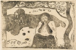 Human Sorrow Miseres humaines vuonna 1895 tai sen jälkeen. tekijältä Paul Gauguin