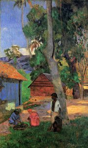 Mökit Martiniquella, 1887 tekijältä Paul Gauguin