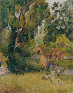 Mökkejä puiden alla tekijältä Paul Gauguin