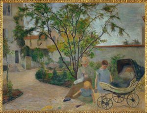 Jardin à Vaugirard, ou La famille du peintre dans le jardin tekijältä Paul Gauguin