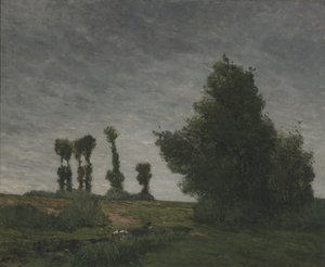 Maisema poppeleilla (öljy kankaalle) tekijältä Paul Gauguin