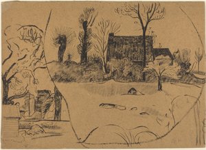 Maisema Pont-Avenissa tekijältä Paul Gauguin
