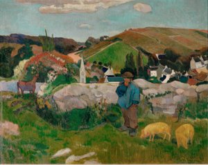 Landschaft in der Bretagne tekijältä Paul Gauguin